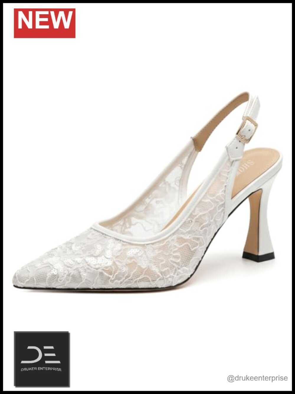 Slingback Pointed Toe Stiletto Pumps for Women 3.5 Inch Heel Formal Party
